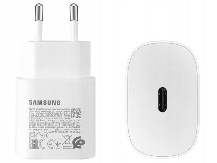 Oryginalna ładowarka Samsung S22 S23 S24 S21 A55 A54 A15 A14 M15 USB C 25W zdjęcie 1
