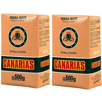 Zestaw 2x Yerba Mate Canarias Te Rojo y Centella 500g (1kg)