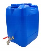 Kanister bańka pojemnik na wodęniebieski 20l z kranem czerwonym