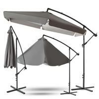 PARASOL OGRODOWY 3.5 M SKŁADANY WERONA DUŻY SZARY