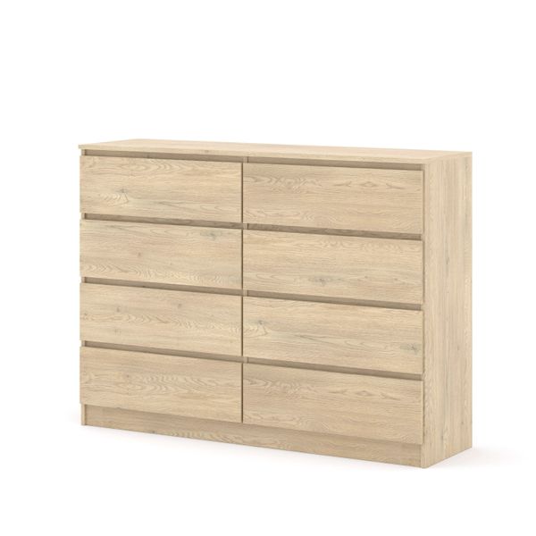 Komoda MAJA S8 140 cm dąb cremona 8 szuflad zdjęcie 1