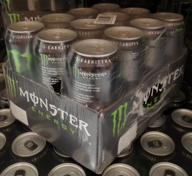 Monster Ennergy Drink Czarny 500ml - karton zdjęcie 1
