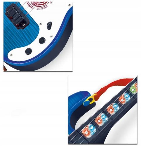 GITARA ROCKOWA DLA DZIECI ŚWIECI GRA INSTRUMENT DŹWIĘK na Arena.pl