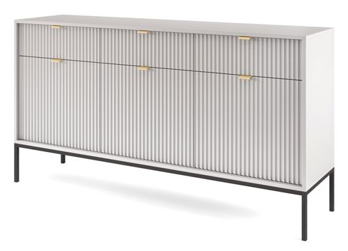 Komoda Delicious duża ryflowana szara na Arena.pl