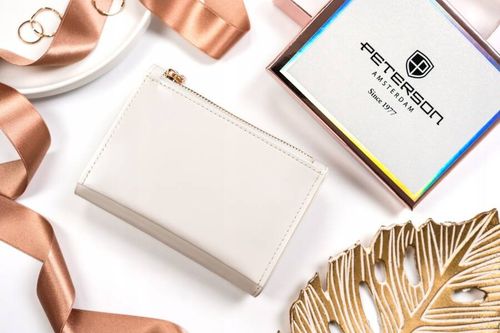 portfel damski ze skóry ekologicznej na zatrzask i suwak - peterson na Arena.pl