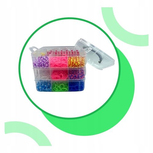 MEGA ZESTAW GUMKI DO ROBIENIA BRANSOLETEK XXL W KUFERKU DUŻY NA PREZENT DIY na Arena.pl