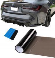 FOLIA DO PRZYCIEMNIANIA LAMP CZARNA JASNA 2m x 30cm POŁYSK NA LAMPY + RAKLA