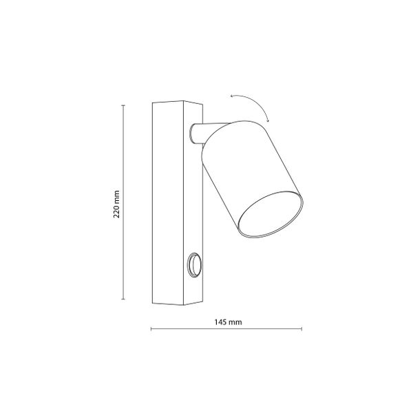 TOP BLACK KINKIET 1 zdjęcie 4