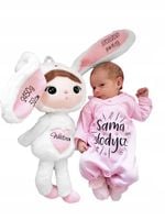 Prezent dla dziewczynki Króliczek Lalka z imieniem