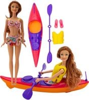 Lalka Kaibibi SPŁYW KAJAKOWY w kajaku łódce Brunetka  A1