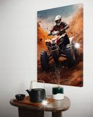 Obraz 90x60 samochody motor cross quad yamaha gryzli enduro abstrakcja art