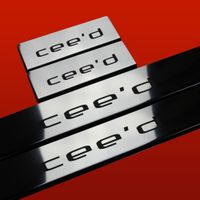 Listwa progowa KIA CEE'D MK2 Stal nierdzewna 304 połysk 4szt