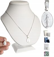 Pancerka Łańcuszek Srebrny 925 Cudowny Medalik Komplet (na PREZENT KOMUNIA)