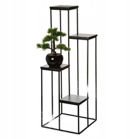 KWIETNIK NOWOCZESNY STOJĄCY CZARNY METALOWY 110 CM