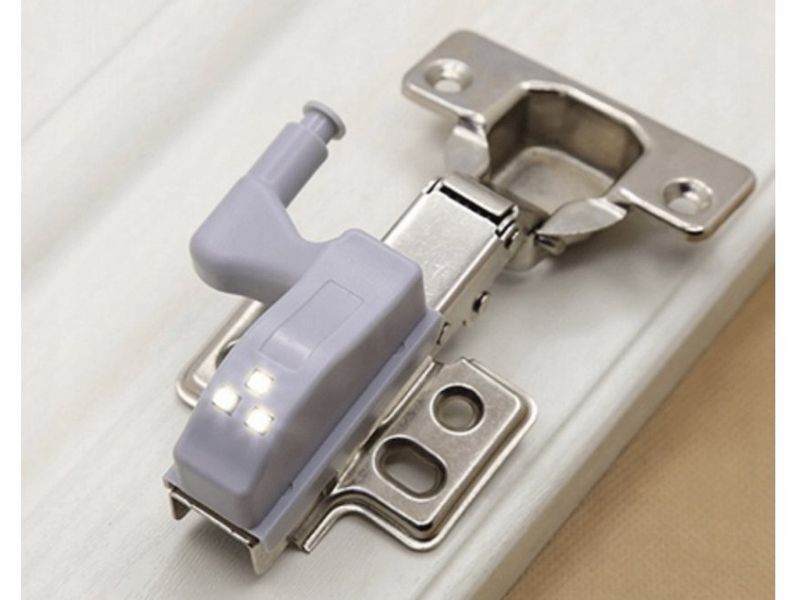 10x lampka do szafki zawias drzwi 3led + bateria zdjęcie 2
