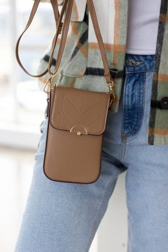 mini torebka-portfel ze skóry ekologicznej - peterson na Arena.pl