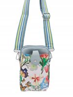 Maxfly - torebka rowerówka portfel etui na telefon kwiaty błękitny FL7016