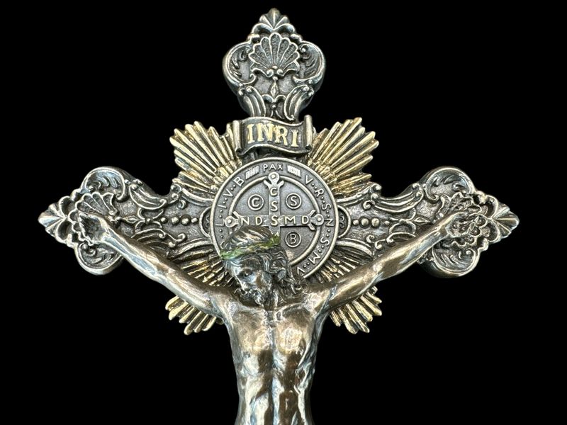 Figurka Rzeźba Krzyż Świętego Benedykta WU76719A4 zdjęcie 4