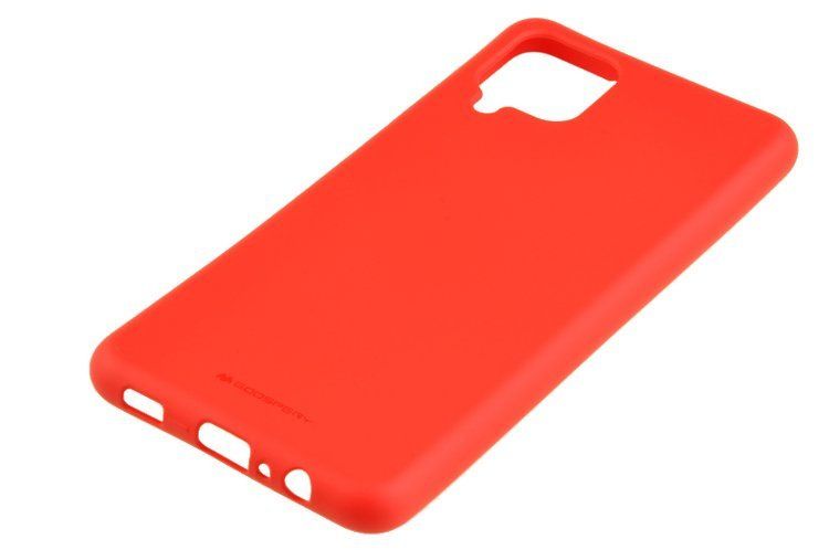 Etui Mercury Goospery Soft Feeling do Samsung Galaxy A12 czerwony zdjęcie 1