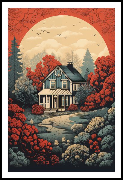 Plakat 53x81cm Idylla Rustykalna zdjęcie 3