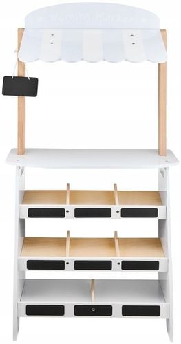 Edukacyjna Zabawka Dla Dzieci Drewniany Stragan z Kasą i Terminalem na Arena.pl