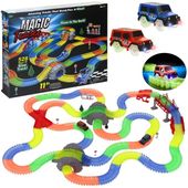 tor samochodowy wyścigowy świecący 528el magic track 2 autka akcesoria