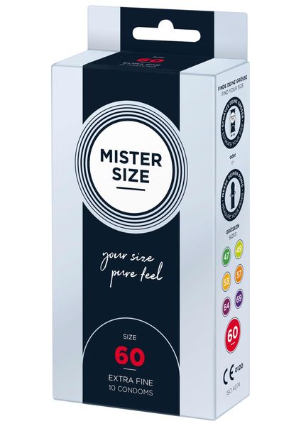 MISTER SIZE 60mm Condoms 10pcs Natural zdjęcie 1