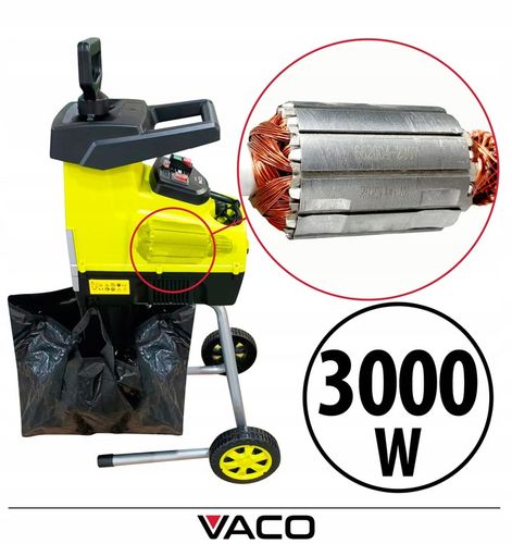 ROZDRABNIACZ ELEKTRYCZNY DO GAŁĘZI 3000W Rębak VACO + Kosz GRATIS na Arena.pl