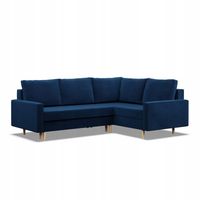 NAROŻNIK BLANK XL DUŻY KANAPA Rogówka Rozkładana z Funkcją Spania GRANATOWY