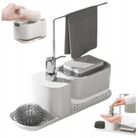 ZESTAW ORGANIZER DO KUCHNI DOZOWNIK do mydła na płyn do naczyń z pompką