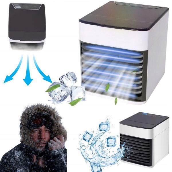 PRZENOŚNY MAŁY KLIMATYZER USB NA WODĘ i LÓD 3W1 KLIMATOR DO DOMU WENTYLATOR zdjęcie 1