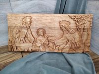 Drewniany obraz prezent Święta Rodzina VI 80cm