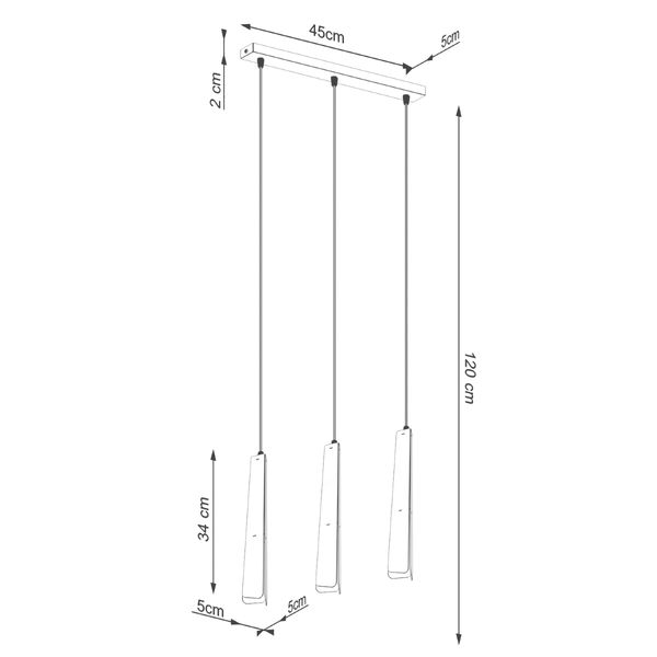Lampa wisząca PRYSM 3L biała zdjęcie 10