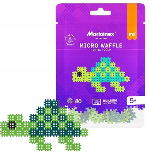 Marioinex Micro Waffle 80 elementów ŻÓŁW - obraz puzzle na Arena.pl