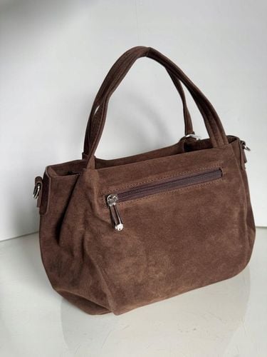 Torba Flora&Co torebka czekoladowa zamsz zamszowa eco brązowa shopper viral na Arena.pl