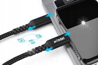MOCNY WEBSKI KABEL PRZEWÓD 100CM 100W 5A QC PD USB-C/USB-C