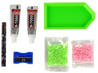 ZESTAW  DIAMENTOWY RENIFER  KRYSZTAŁKI BRELOK  ZIELONY