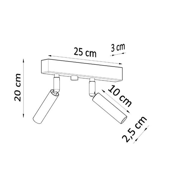 Plafon EYETECH 2 czarny zdjęcie 4