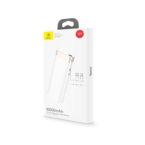 PowerBank Baseus USB Type-C / Micro USB 10000mAh - biały na Arena.pl