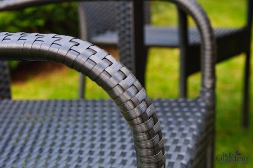 Zestaw mebli stołowych AVVICENTE czarny na Arena.pl