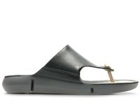 Clarks Japonki damskie - Tri Carmen - rozmiar 36 - czarne, skóra naturalna