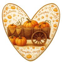 CIASTKO LUKROWANE PUMPKIN OLD ROZ.M SERCE JESIEŃ RĘCZNIE ROBIONE