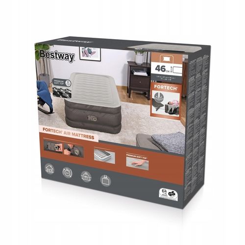 Materac Dmuchany Jednoosobowy Łóżko do Spania z Pompką 230V Bestway 69048 na Arena.pl