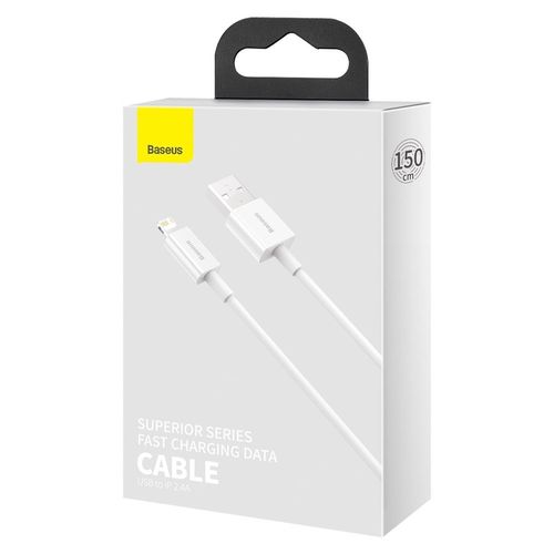 kabel przewód superior do iphone usb - lightning 1.5m - biały na Arena.pl