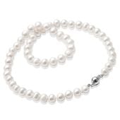 perły naturalne 8-9mm ze srebrem