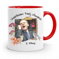 Kubek Czerwony Donald Tusk Po Platforma Prezent Z Nadrukiem Ze Zdjęciem
