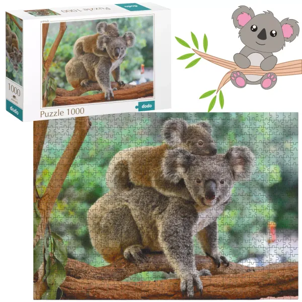 Puzzle 1000 elementów. Koala i jej mama zdjęcie 1