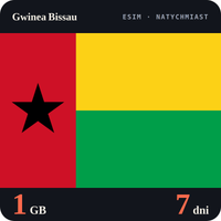 Karta eSIM Internet Gwinea Bissau 1 GB na 7 dni - bez rejestracji