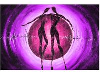 OBRAZ DANCING LOVE ABSTRAKCJA KOCHANKOWIE 3 KOLORY