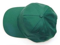 czapka ochronna z daszkiem, drelichowa cb green - bhp cza-gren